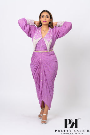 Pretty-Kaur-fashion-beauty-Purple-Colored-Stylish-Party-Dress -1