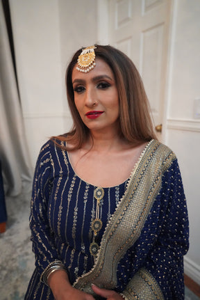 Pretty-kaur-d-fashion-Elegant-Navy-Blue-Punjabi-Suit-with-Golden-Beads-Endorsed 8